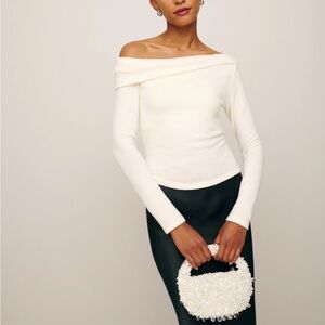 Reformation Elio knit top brand new with tags size xs white
